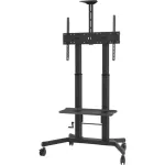 Vision X-Series VFM-F26 plieninis ekrano vežimėlis su reguliuojamu auk&scaron;čiu, 55-100 colių, 80 kg, juodos spalvos