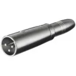 Wentronic Goobay XLR adapteris &ndash; XLR ki&scaron;tukas (3 kontaktai) > lizdas Jack 6,35 mm (2 kontaktai, mono) (27454)
