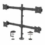 StarTech.com ARMQUAD stalinis keturių monitorių laikiklis - ergonomi&scaron;kas VESA 4 monitorių tvirtinimas 2x2 iki 27 colių - sukamas ir reguliuojamo auk&scaron;čio stovo laikiklis - pakreipimas/pasukimas/rotacija LCD/LED ekranams - spaustuvinis/įpjovos tvirtinimas