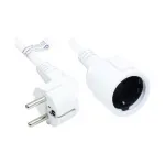 Prailginimo laidas su įžeminimu, ki&scaron;tukas E+F (CEE 7/7, kampuotas) ir lizdas F (CEE 7/3, tiesus), baltas, 1,50 mm&sup2;, 2 m, Good Connections&reg; (P0102-W020)