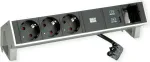 BACHMANN DESK 2 3x CEE7/3 1xUSB-Charger 1x CM (902.9964)