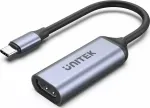 USB-C į HDMI adapteris Unitek V1416B, pilkas, vieno prievado vaizdo i&scaron;vedimas
