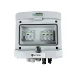 EMITER Switchgear Attached DCAC Hermetic IP65 EMITTER su Noark 1000V Type 1+2 DC ir AC apsauga nuo vir&scaron;įtampių, 1 PV eilutė, 1 MPPT, 10A 1 fazė