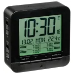 TFA 60.2536.01 Radijo bangomis valdomas žadintuvas &ndash; skaitmeninis LCD, juodas