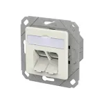 METZ CONNECT 130D381102-I E-DAT Cat.6A IDC UPk Pure White RJ45 Keystone Jack