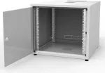 IT-BUDGET 19 inch tinklo spinta SJB - 10U - 600x600 mm - stiklinės durys - galinė panelė - &scaron;viesiai pilka (W-3987-01-01-011-BBL)