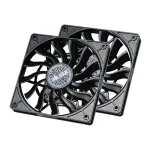 Akasa SlimFan 12015 EBR/PWM 2pcs rinkinys - 30 dB - 600 aps./min.