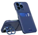 iLike Apple iPhone 14 Pro odinis dėklas su kortelių laikikliu ir stoveliu, mėlynas