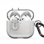 Dux Ducis Apple AirPods 4 PECL Series PC+TPU dėklas su karabinu, pilkas