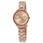 Furla Giada moteri&scaron;kas kvarcinis laikrodis R4253102518, 31mm, rožinio aukso PVD nerūdijančio plieno korpusas, rožinė odinė apyrankė, sidabrinis ciferblatas