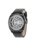 Police vyri&scaron;kas kvarcinis analoginis laikrodis R1451290002 &ndash; 49 mm nerūdijančio plieno korpusas, juodas odinis dirželis