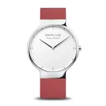 BERING Men's Classic Quartz Watch 15540-500 40mm Blue Dial Silver Milanese Mesh Strap