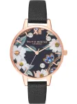 Olivia Burton moteri&scaron;kas laikrodis OB16GSET24 34mm su gėlių ciferblatu ir apyranke