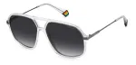 POLAROID Unisex PLD6182S900WJ stačiakampiai poliarizuoti akiniai nuo saulės &ndash; juodas rėmelis, pilki lę&scaron;iai 59 mm