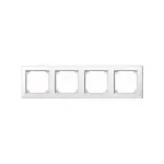 MERTEN 4 vietų dengiamasis rėmelis poliarinės baltos spalvos 29,4 x 8,1 cm System M