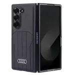 Audi Synthetic Leather MagSafe Hard Case, skirta Samsung Galaxy Z Fold6 (F956) &ndash; Juoda