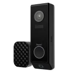 Arenti P10 Doorbell 2K vaizdo skambutis su belaidžiu skambučiu, IP65, PIR + AI aptikimas, įkraunama baterija arba laidinis, veikia su Alexa / Google Assistant