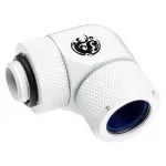 Bitspower BP-DWE90RMLA14 Advanced Multi-Link 90&deg; besisukantis adapteris, G1/4 i&scaron;orinis sriegis į 14 mm kietąjį vamzdį, baltos spalvos
