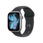 Apple Watch Series 11 GPS 42 mm, &bdquo;Space Grey&ldquo; aliuminio korpusas su juodu sportiniu dirželiu &ndash; S/M