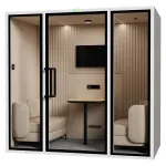SOUNDBOX INC ARTPod+ ML 4 asmenų akustinė kabina, balta