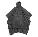 Lifeventure Travel Rain Poncho &ndash; vandeniui atspari ripstop nailono pelerina, juoda, vieno dydžio
