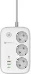 Forcell F-Energy VT-PS03 i&scaron;manusis ilgintuvas, 3x Schuko lizdai, USB-C PD 30W, 3x USB-A QC 3.0, Wi-Fi, Tuya programėlės valdymas, 2500W/10A