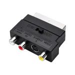 LogiLink SCART į RCA/S-Video adapteris su jungikliu, juodas