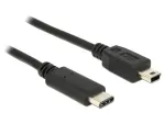 USB kabelis DeLOCK 83603 USB 2.0 1m USB C &ndash; Mini-USB B juodas