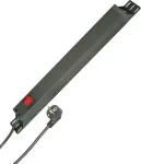 HEINRICH KOPP 7 lizdų 19 inch stovo tvirtinimo maitinimo juosta, 2 m kabelis, juoda 930705028