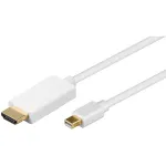 Wentronic Goobay mini DisplayPort į HDMI adapterio laidas 1.2, baltas, 2 m - Mini DisplayPort ki&scaron;tukas > HDMI&trade; standartinis ki&scaron;tukas (A tipas) (52861)
