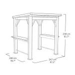 KETER Gazebo Grill 29213898 kieto stogo aliuminio pavėsinė