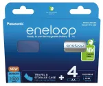 Įkraunamos baterijos PANASONIC ENELOOP AA 2000 mAh 4 vnt. su dėklu (BK-3MCDE/4CP+CASE)