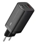 iBOX C-65 ILUC65B GaN 65 W tinklo įkroviklis, 2x USB-C + 1x USB-A, juodas