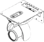AVer 112AV8U2-A5A L formos kameros tvirtinimo detalė luboms, AVer CAM520 Pro2 kamerai