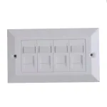 Lanview LVN126188UK-4 CAT6 priekinė plok&scaron;tė, 4 prievadai, UK standarto, 146 x 86 mm