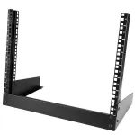StarTech.com 2 stulpų 8U darbastalio serverio stovas, mažas atviras rėmas 19 colių kompiuterių stovas, kompakti&scaron;kas tinklo stovas AV / studijos / duomenų / IT įrangai - laisvai pastatomas dviejų stulpų namų / biuro stovas
