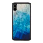 Dėklas iKins iPhone XS Max &mdash; mėlyno ežero ra&scaron;tas juoda apdaila