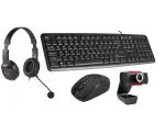 Tracer 4in1 Multi Office rinkinys 46695: USB klaviatūra, belaidė pelė, interneto kamera, ausinės