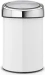 BRABANTIA Touch Bin 3 L White (36 44 88) &ndash; mažas bekontaktis &scaron;iuk&scaron;lių kibiras