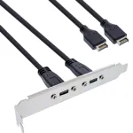 InLine Slot bracket USB-C į USB 3.2 priekinio skydelio Key-A vidinis laidas, 0,5 m