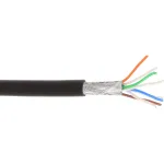 InLine Patch Laidas S/FTP PiMF Cat.6A halogen free 500MHz juodas 100m