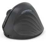 Hama 00173092 EWM-600R ergonomi&scaron;ka vertikali pelė, de&scaron;iniarankiams, belaidė 2,4 GHz + Bluetooth, kelių įrenginių, optinė 1600 DPI, įkraunama, juoda