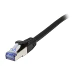 Pataisos kabelis RJ45 - CAT6A 500MHz - 0,25m - juodas - S-STP (S/FTP) - AWG26 - LSZH - Synergy 21
