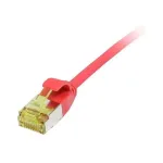 Pataisos laidas RJ45, CAT6A 500 MHz, 0,5 m, raudonas, U/FTP, plonas apvalus d=3,8 mm, TPE/LSZH (Superflex), AWG32, su Cat.7 žaliava, Synergy 21 (S217342V3)