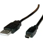 ROLINE USB 2.0 laidas, A tipo - 5 kontaktų Mini 1,8 m (11.02.8719)