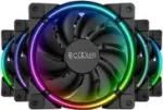 120 mm korpuso ventiliatorius PCCOOLER CORONA-FRGB-5I1, 1000&ndash;2000 RPM, ARGB ap&scaron;vietimas
