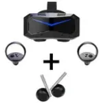 Pimax Crystal Super VR-&Scaron;almas, 57 PPD + DMAS-Ausinių rinkinys - juoda