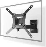 Nedis TV sieninis laikiklis pilno judesio - ekranams nuo 10 iki 81,30 cm (32 inch), pakreipimas 15&deg;, apkrova 30 kg (TVWM31BK)