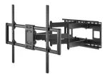 Manhattan 462358 pilno judėjimo TV sieninis laikiklis, 60-120 colių, 120 kg, juodas