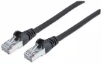 Intellinet tinklo jungiamasis kabelis, Cat7 kabelis/Cat6A ki&scaron;tukai, 1,5 m, juodas, varis, S/FTP, LSOH/LSZH, PVC, RJ45, auksuoti kontaktai, su apsauga nuo užkliuvimo, su gaubteliais, viso gyvenimo garantija